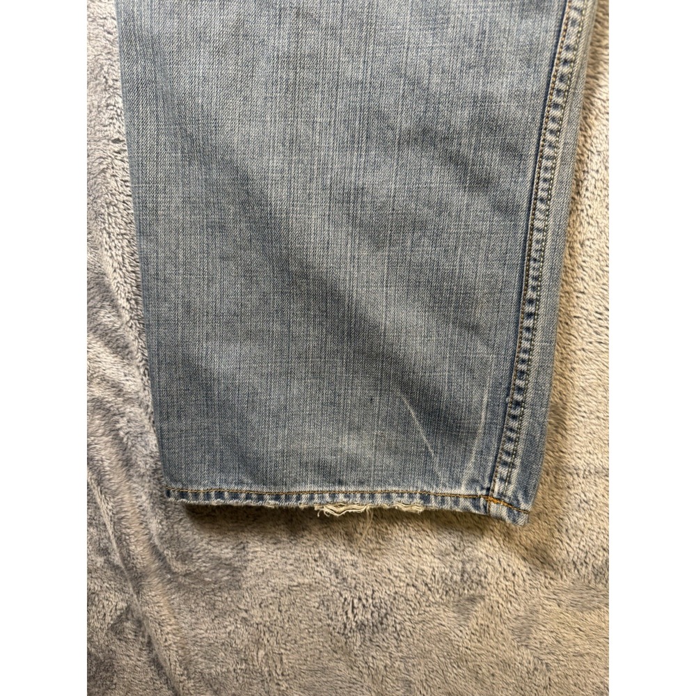 Ecko Unltd. Denim Foundry Low Rise Straight Leg Light Wash Blue Jeans 32 - Picture 8 of 9